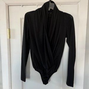 Black Long Sleeve Slouchy BodySuit